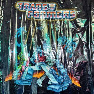 Transformers Black short sleeve shirt; graphic art is a group of giant robots!!!